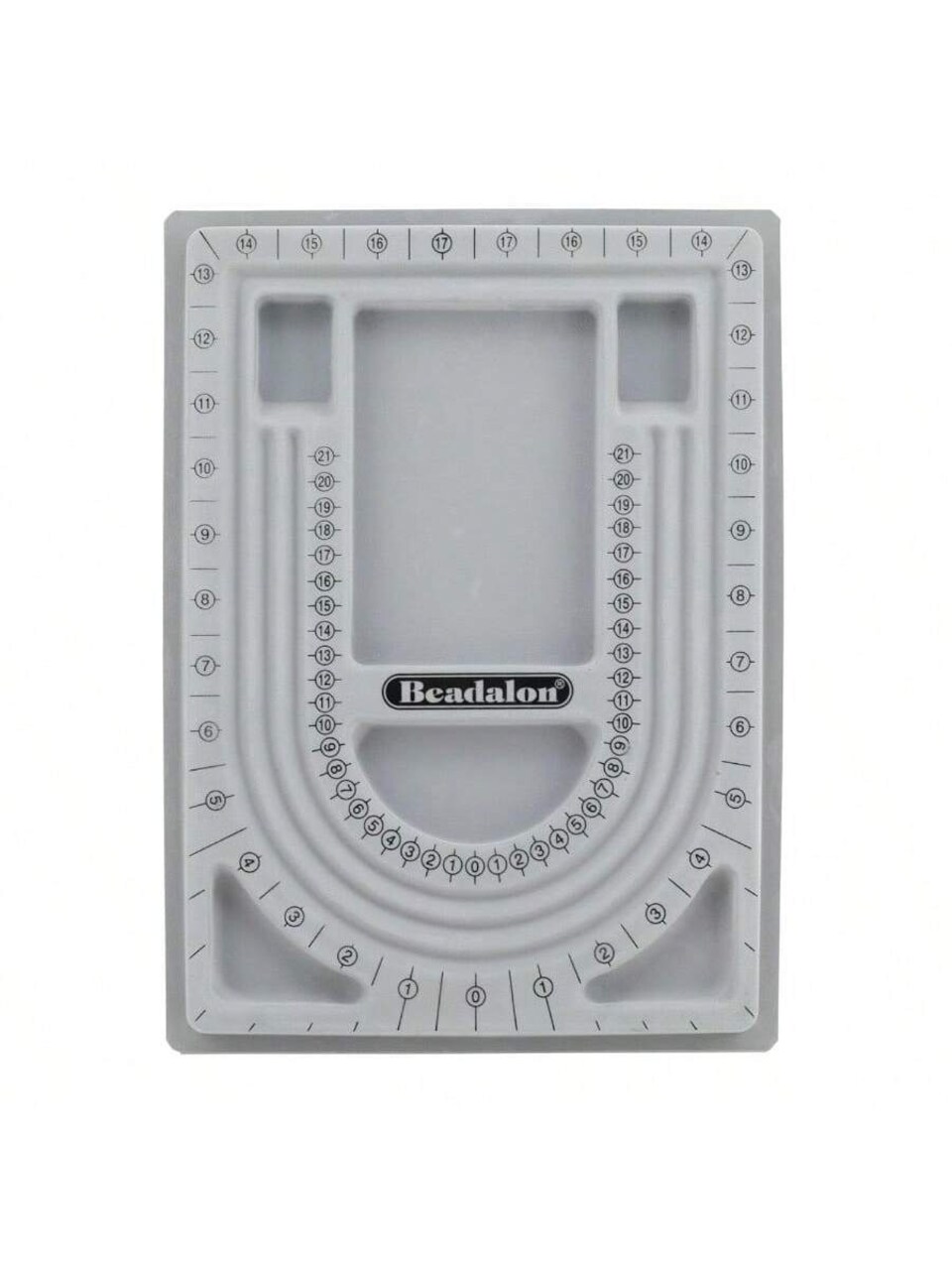 34-Inch U-Shape Bead Board Necklace Designing Tool Bead Tray With Flocked Surface